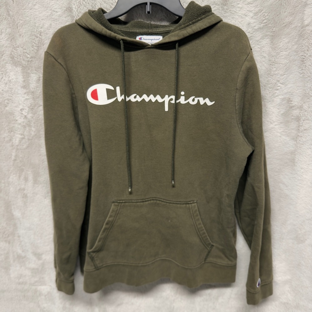 Champion Hoodie Sweatshirt‎ Mens M Olive Green Streetwear Athleisure Normcore
